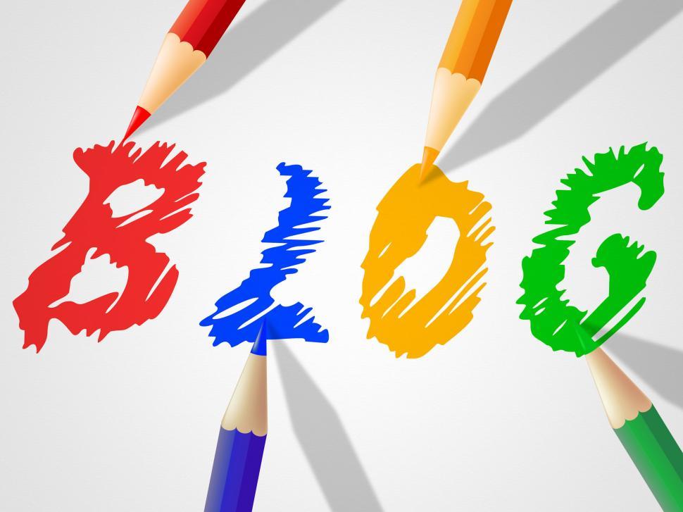 Free Image of Blog Word Shows World Wide Web And Online 