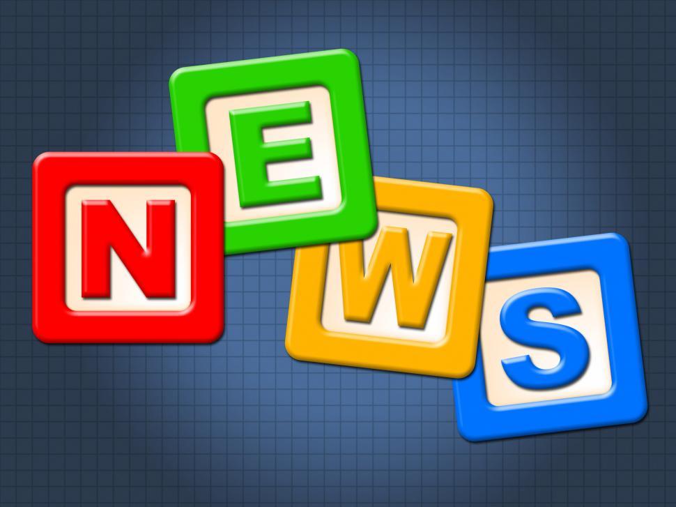 Free Image of News Kids Blocks Indicates Social Media And Article 
