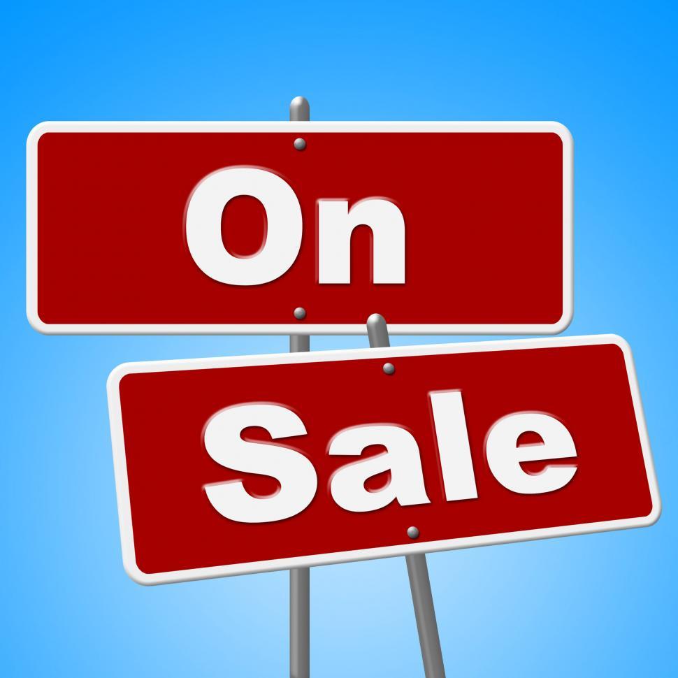 Free Image of On Sale Signs Represents Discount Save And Merchandise 