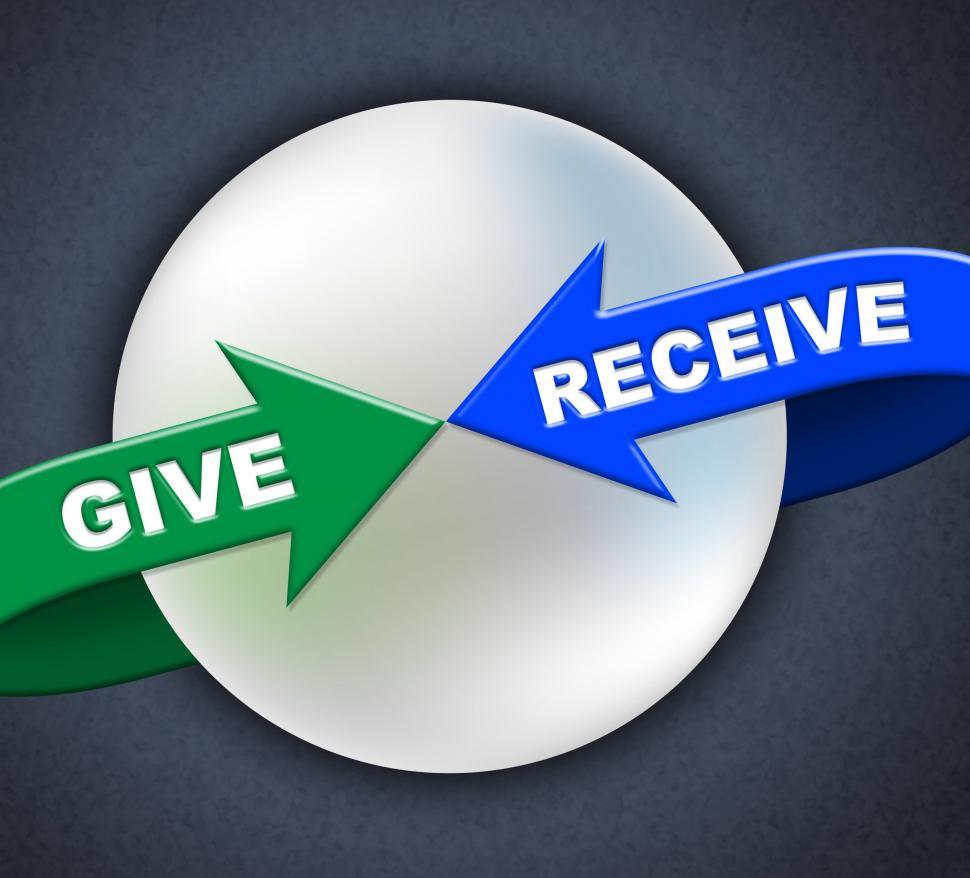 Free Image of Give Receive Arrows Represents Present Donate And Take 