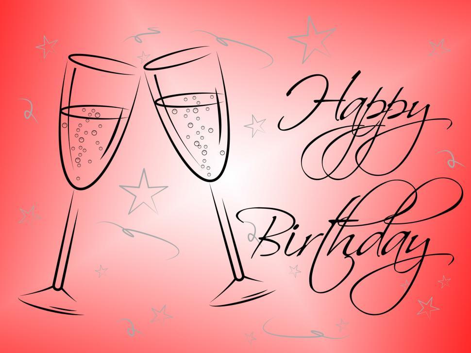 Free Image of Happy Birthday Glasses Indicates Congratulating Happiness And Gr 
