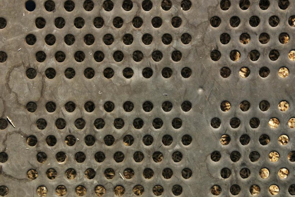 Free Image of Metal Grate With Holes 
