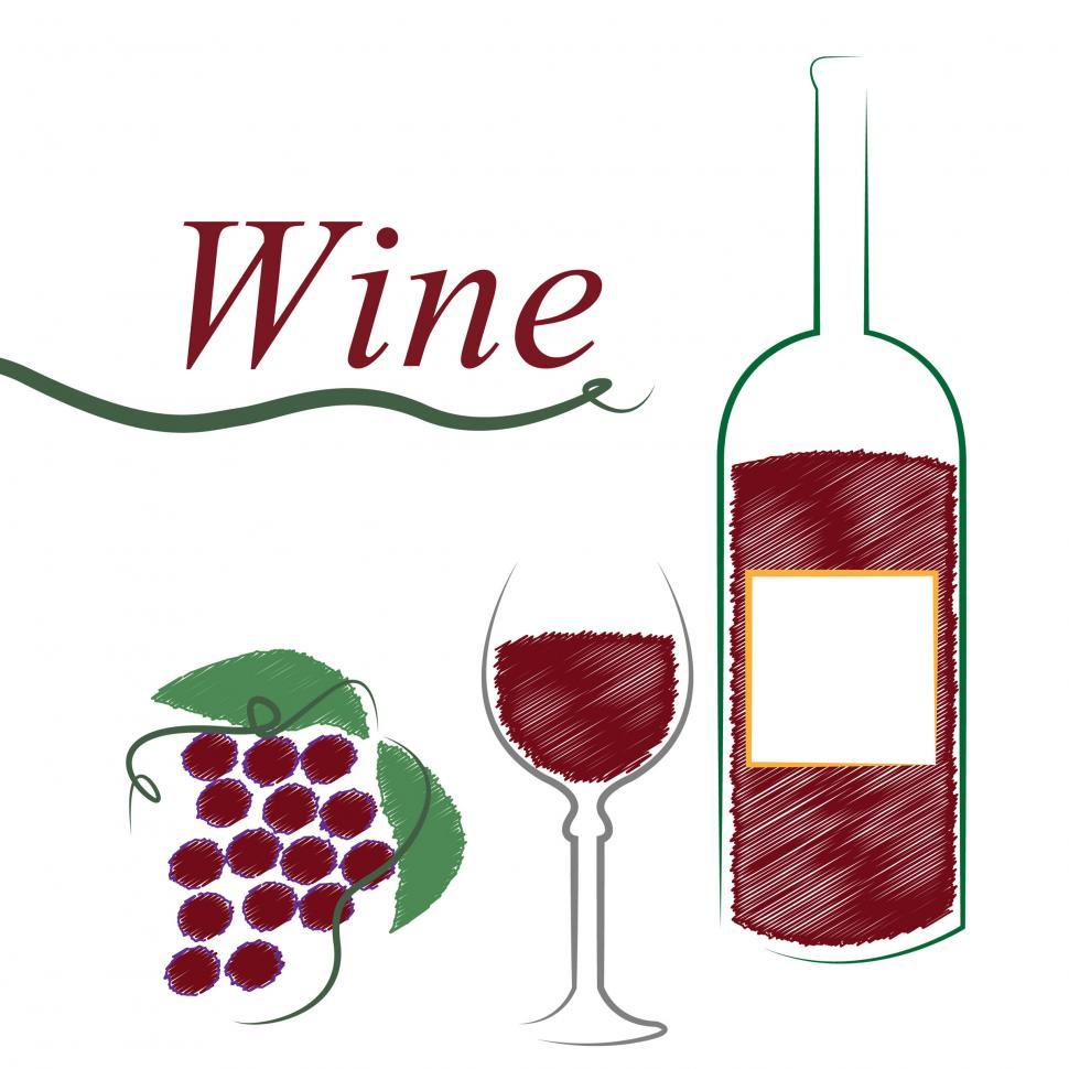 Free Image of Wine Bottle Shows Alcoholic Drink And Cafe 