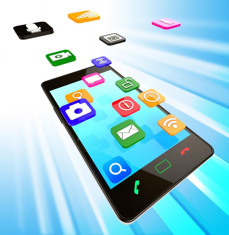 Free Image of Social Media Phone Means News Feed And Cellphone 