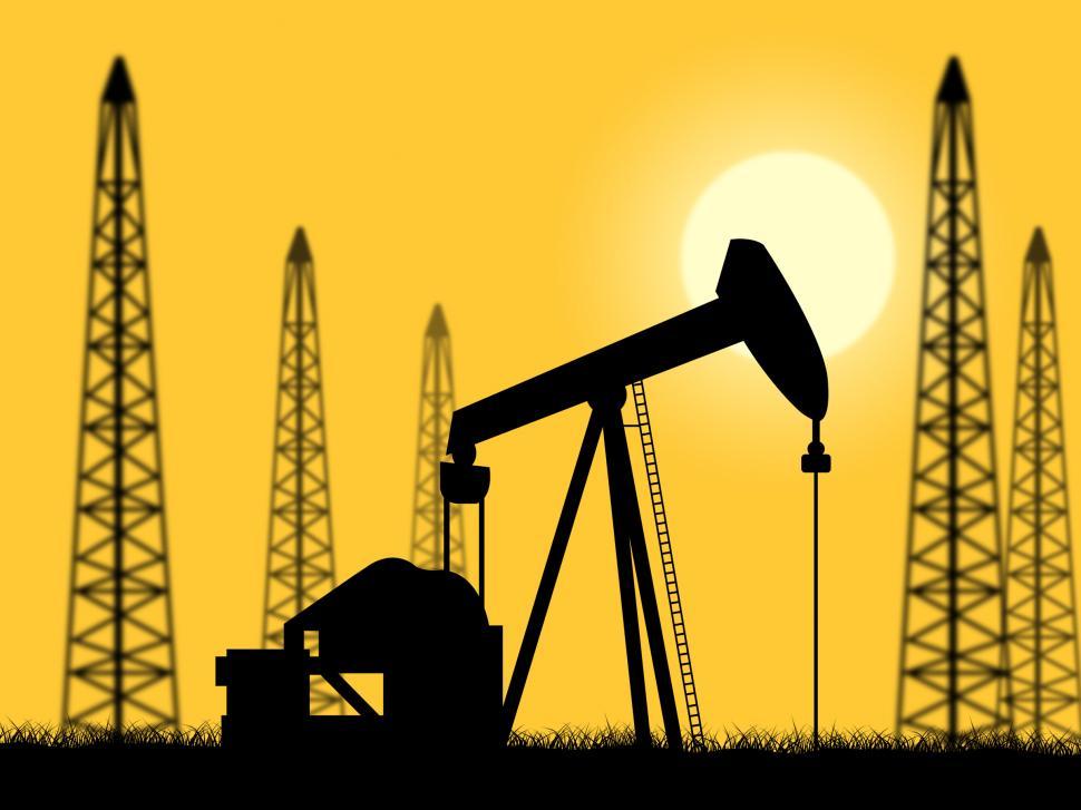 Free Image of Oil Wells Represents Power Source And Drilling 