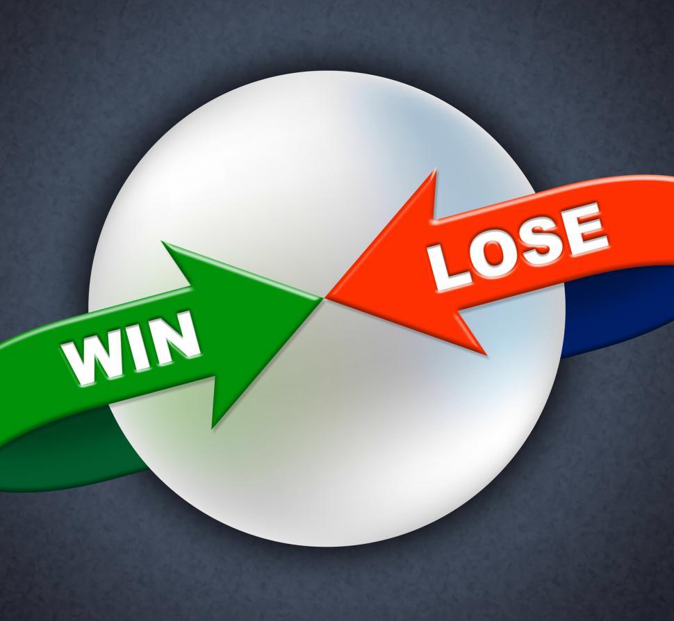 Free Image of Win Lose Arrows Shows Victory Success And Failing 