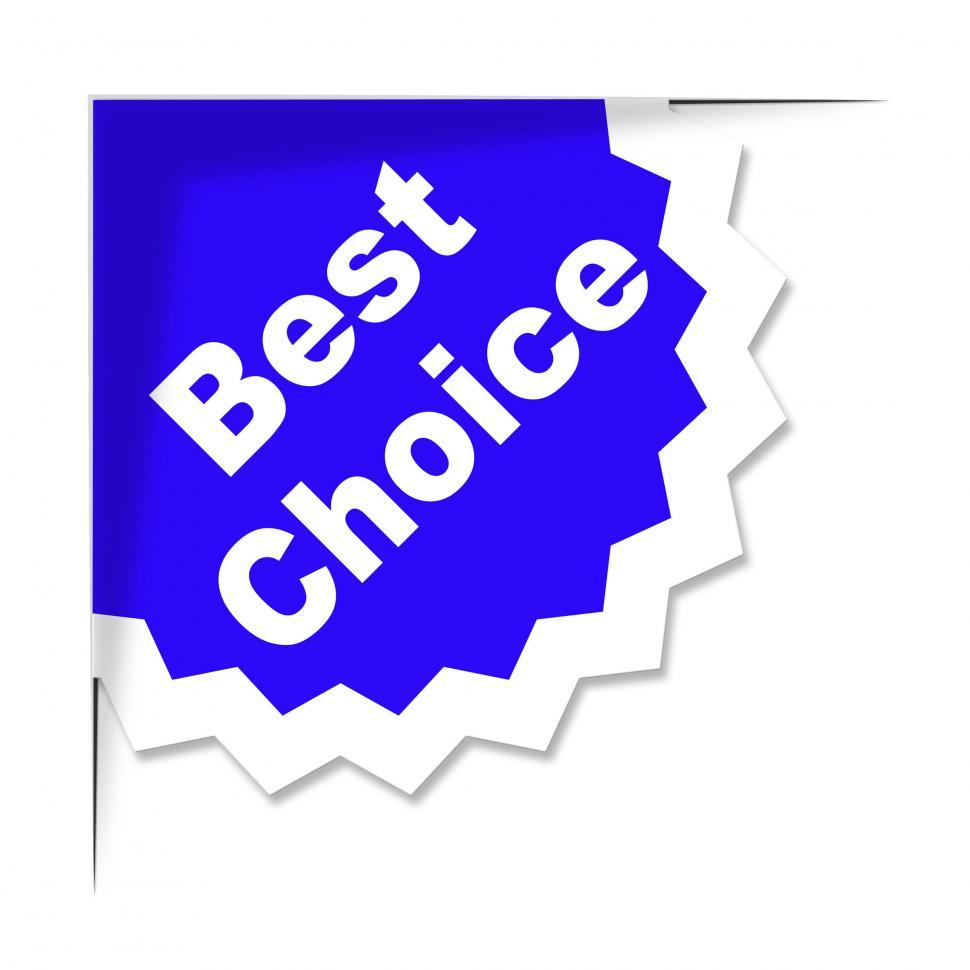 Free Image of Best Choice Means Finest Ideal And Chief 