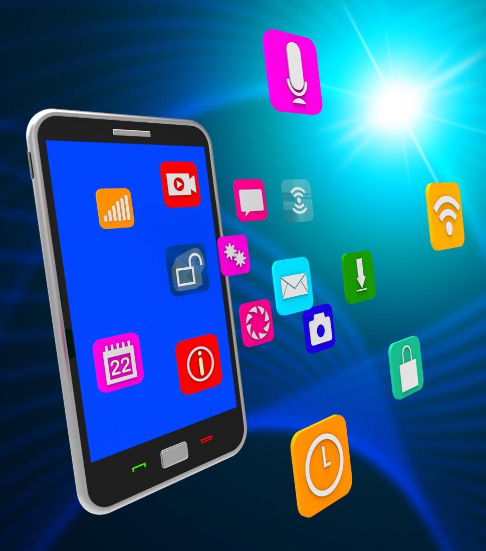 Free Image of Social Media Phone Represents World Wide Web And Cellphone 