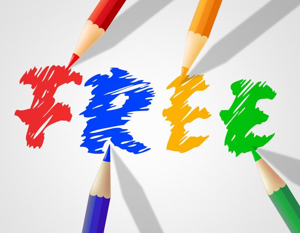 Free Image of Kids Free Word Indicates With Our Compliments And Childhood 