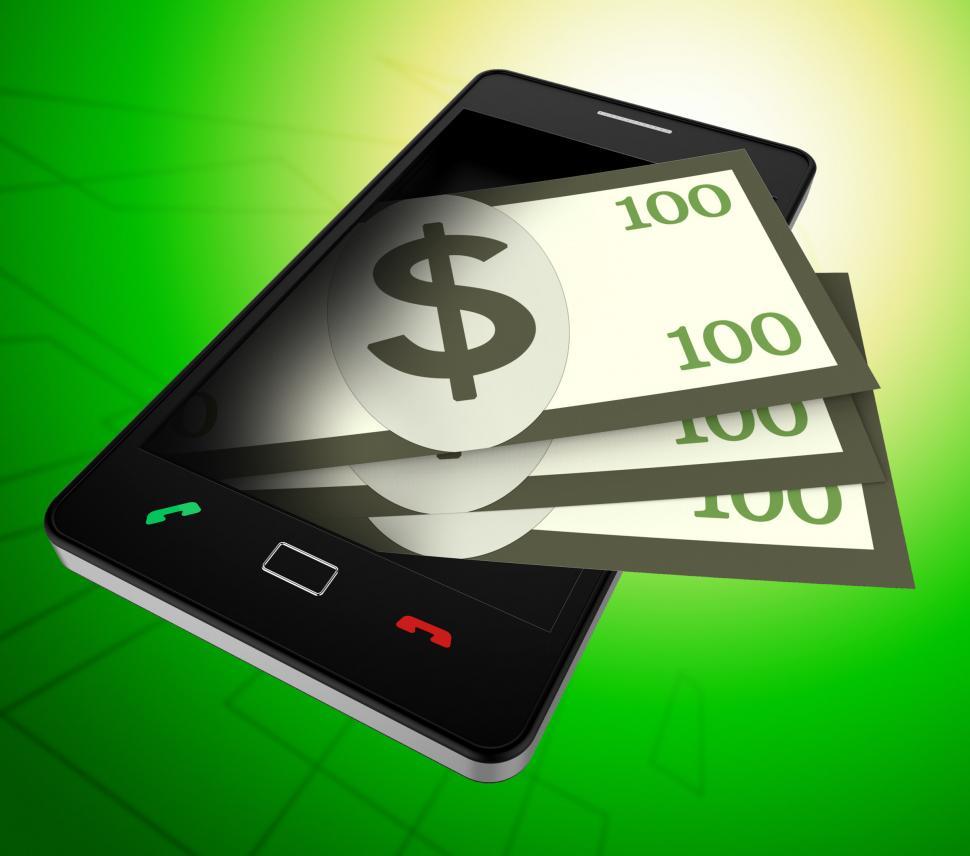 Free Image of Phone Dollars Represents World Wide Web And American 