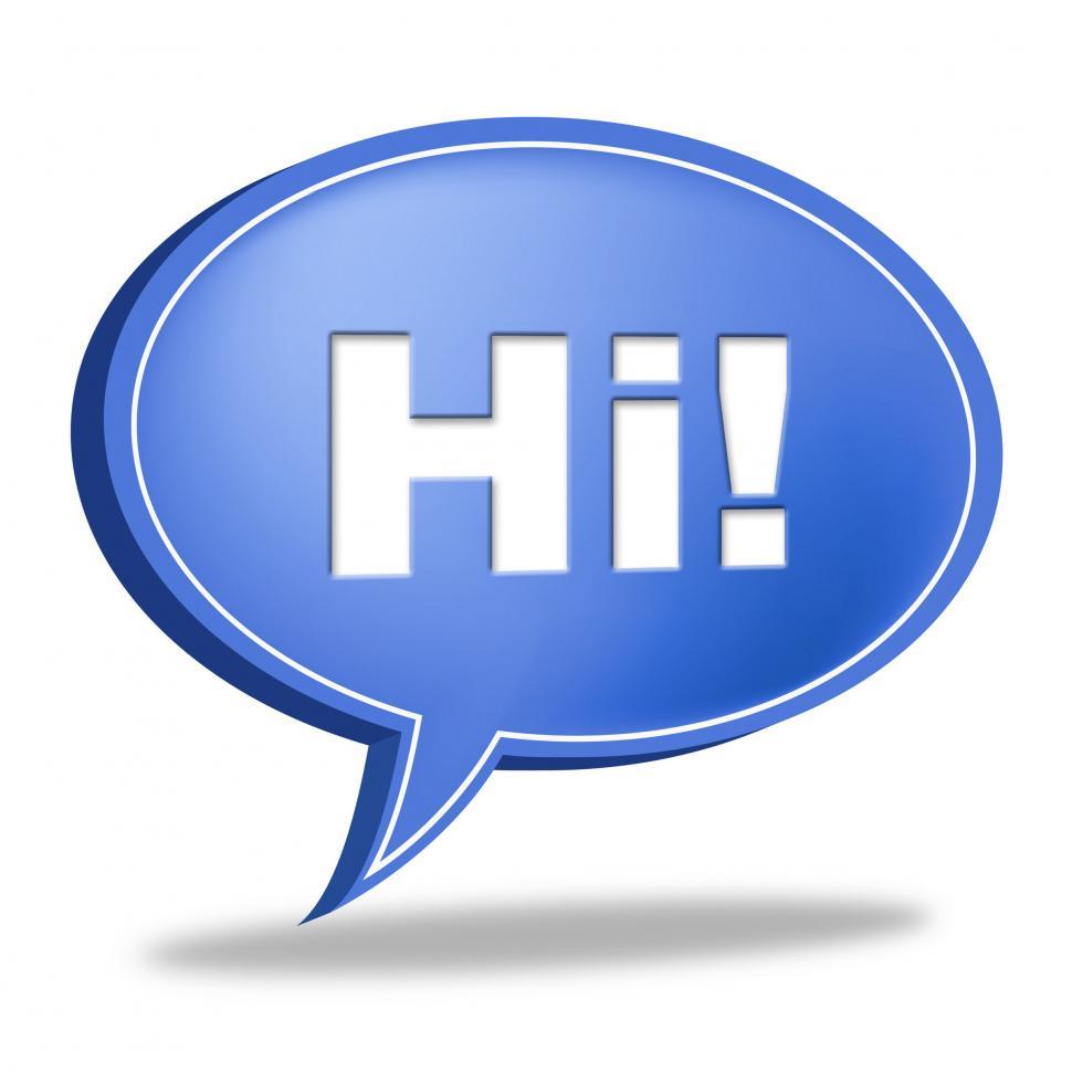Free Image of Hi Speech Bubble Represents How Are You And Chat 