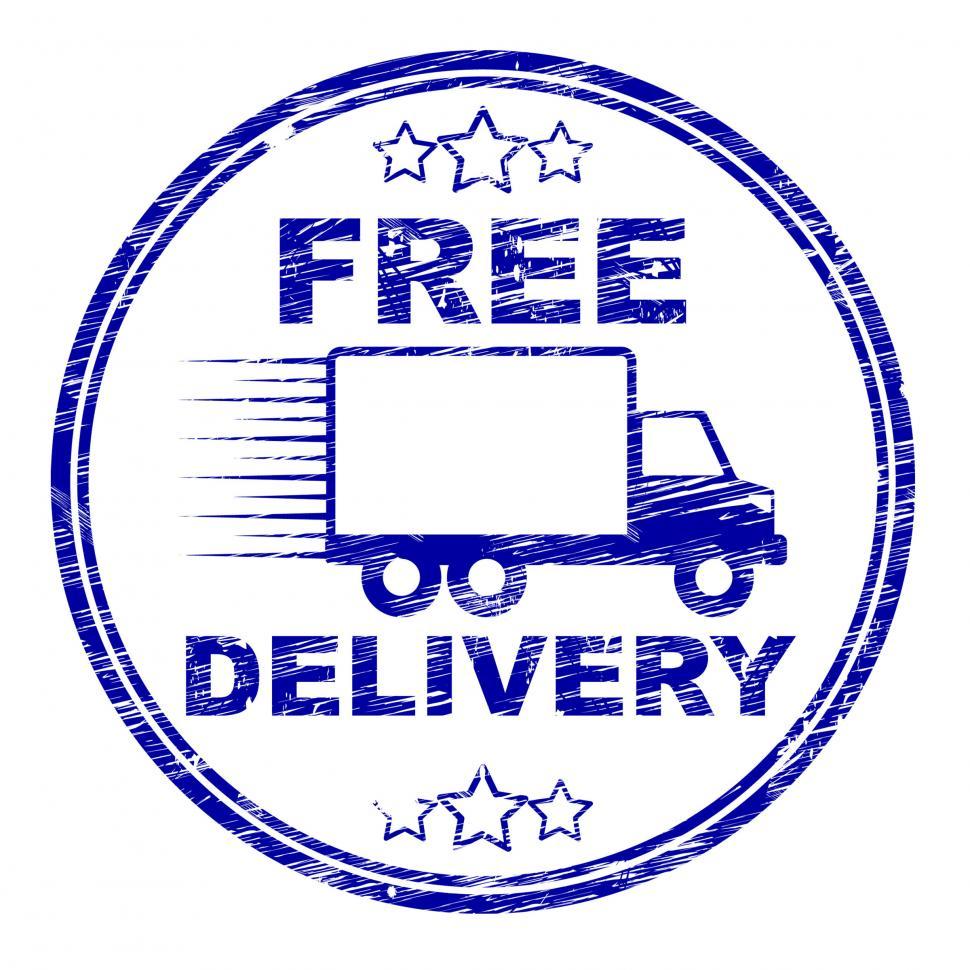 Free Image of Free Delivery Stamp Represents With Our Compliments And Complime 