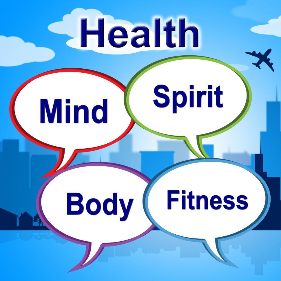 Free Image of Health Words Shows Well Hospital And Doctors 