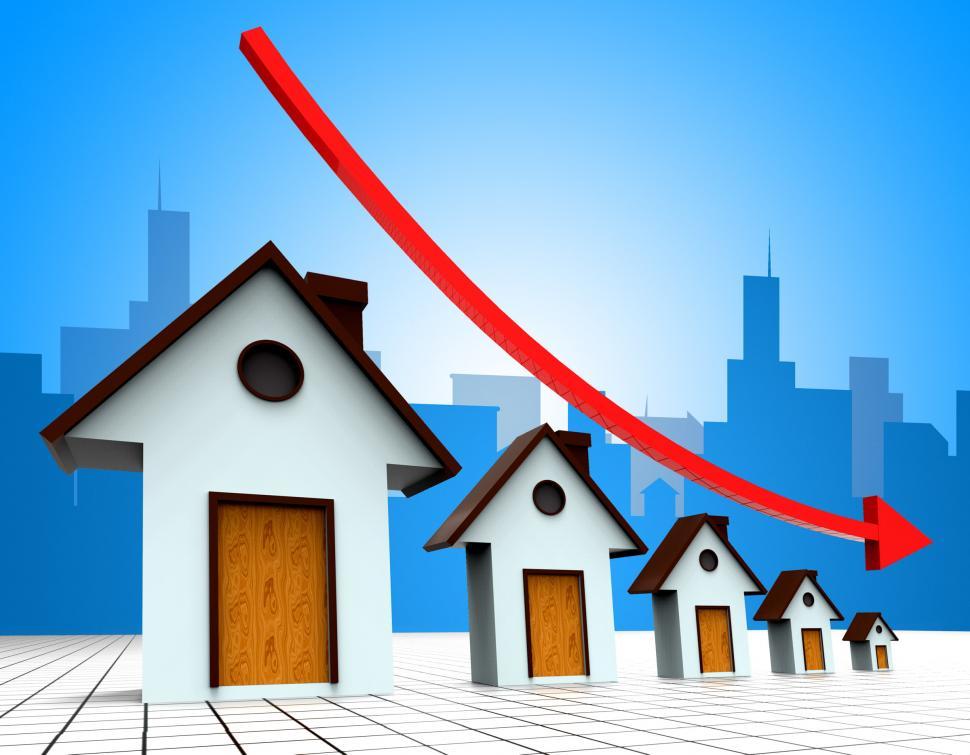 Free Image of House Prices Down Represents Reduce Regresses And Household 