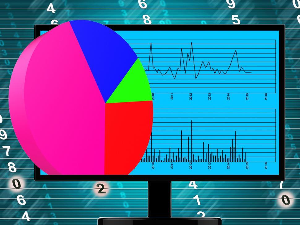 Free Image of Pie Chart Online Represents Financial Report And Web 