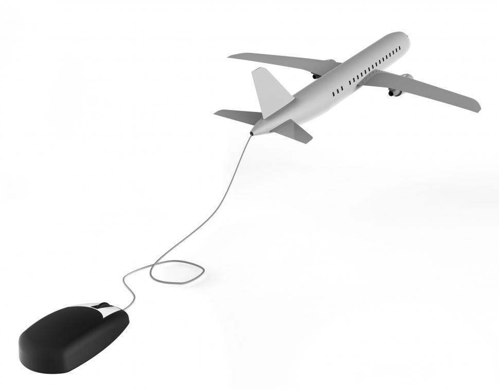 Free Image of Online Flights Represents World Wide Web And Aeroplane 