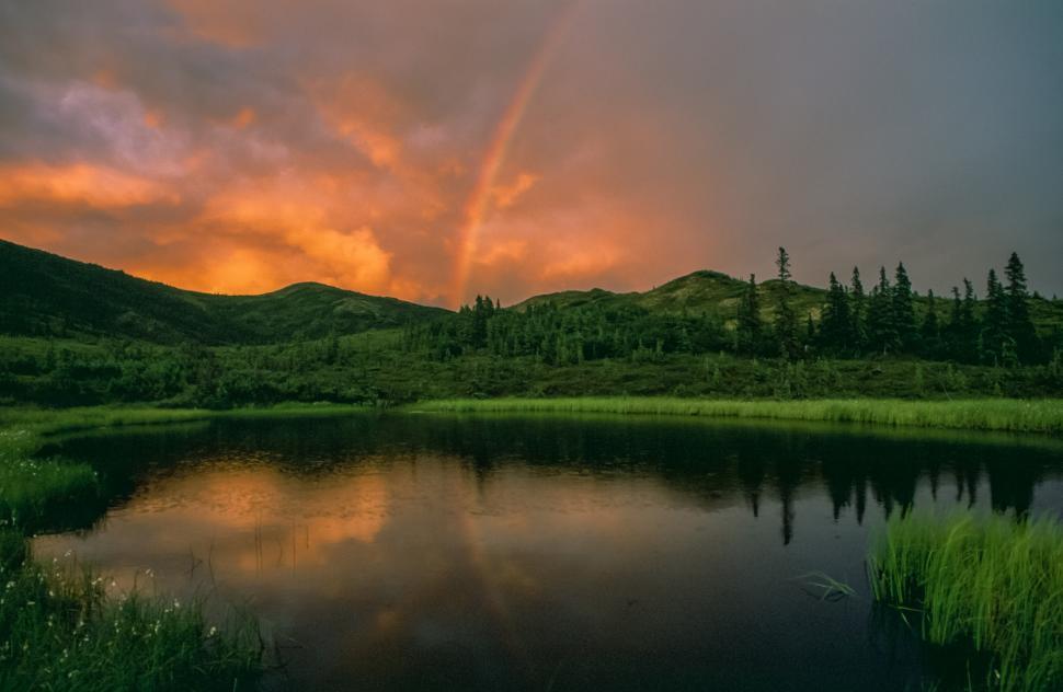 Free Image of Alaska scenic lake 