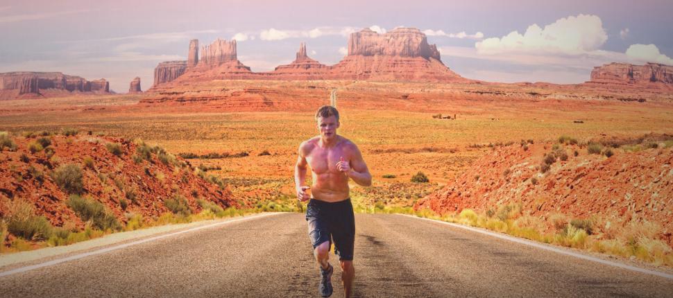 Free Image of Running an Ultramarathon - Runner on Monument Valley 