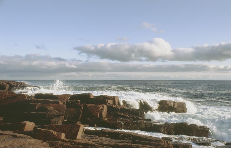 Free Image of Cloudscape and Rocks 