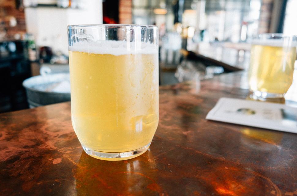 Free Image of Glass of Beer on Table 