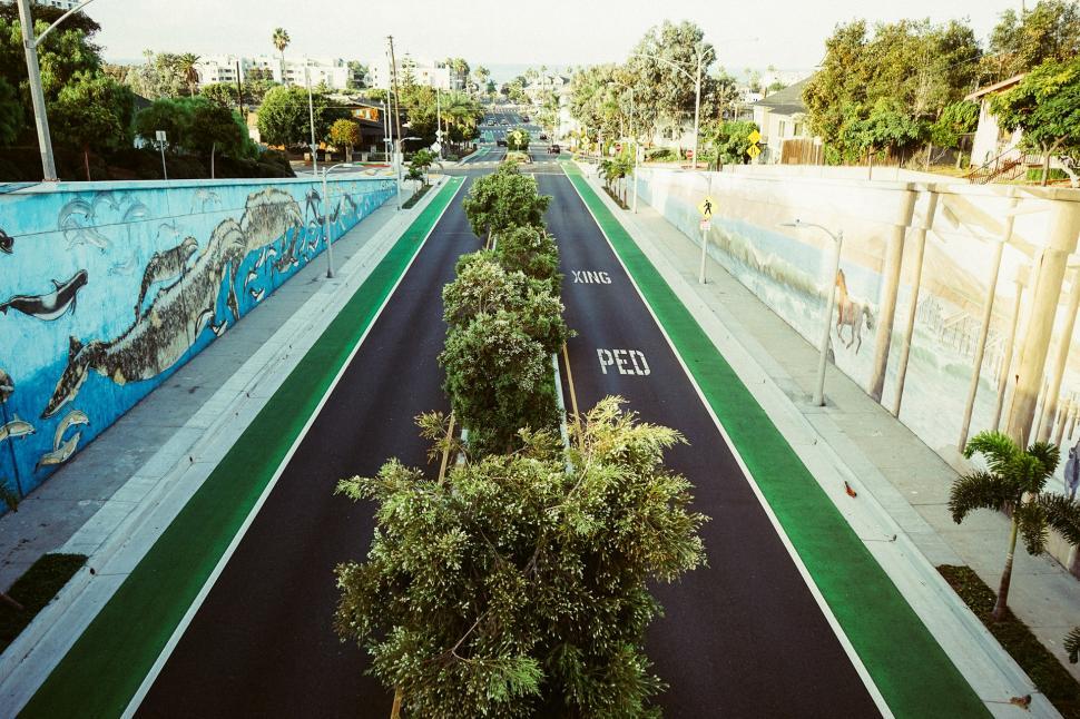 Free Image of Empty Street With Mural 