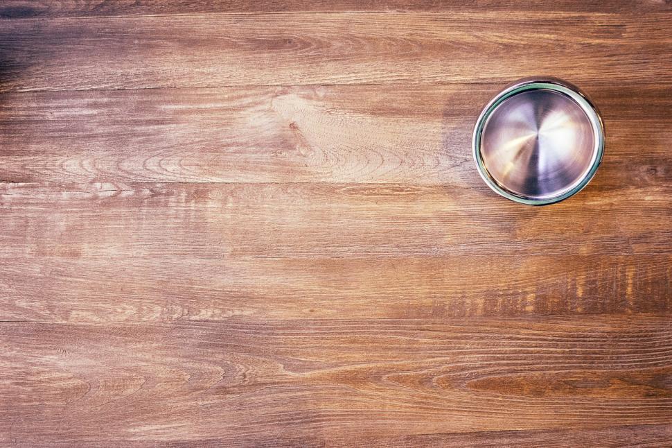 Free Image of Scissors and Soda Can on Wooden Table 