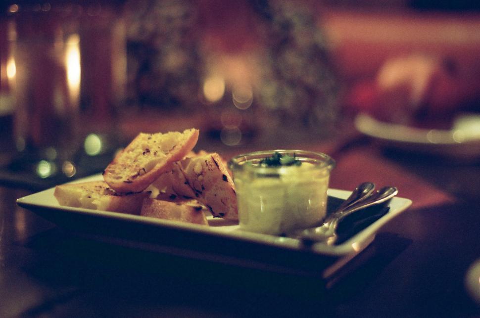 Free Image of Plate of Food on a Table in a Restaurant 