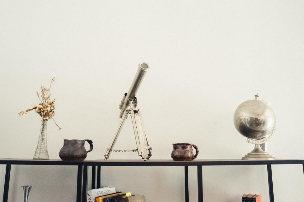 Free Image of Shelf With Various Items on Top 