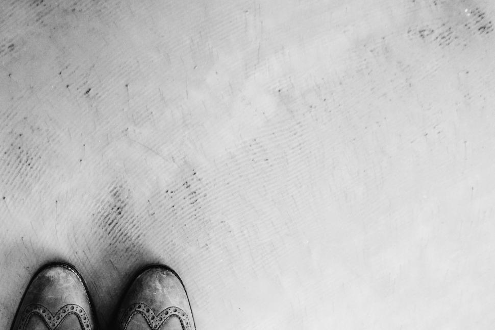 Free Image of Classic Black and White Shoes 