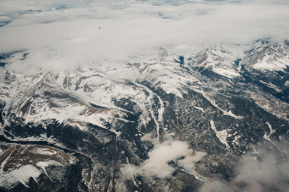 Free Image of Aerial View of a Mountain Range 