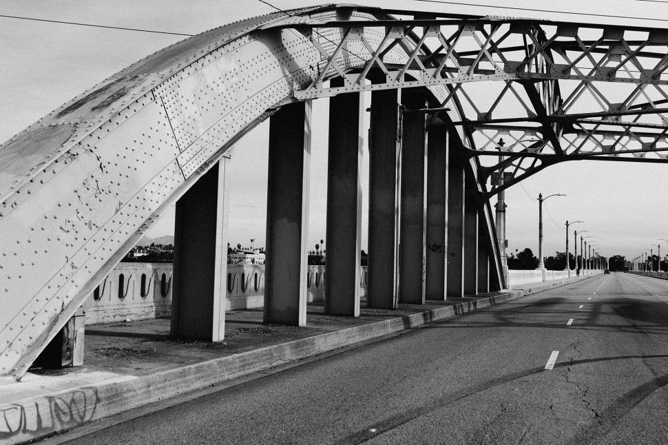 Free Image of Monochrome Bridge Over Water 