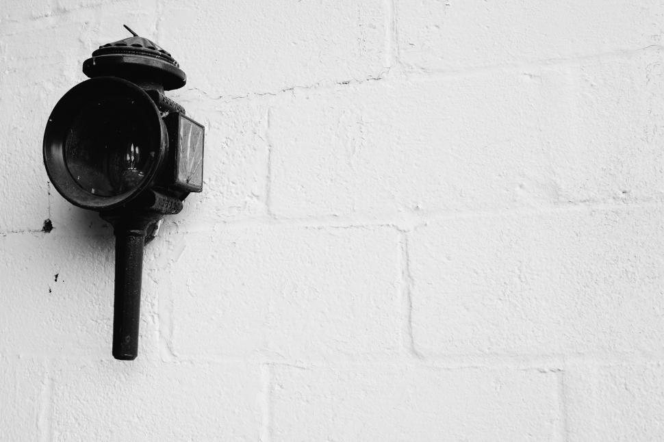 Free Image of Light Fixture on Brick Wall 