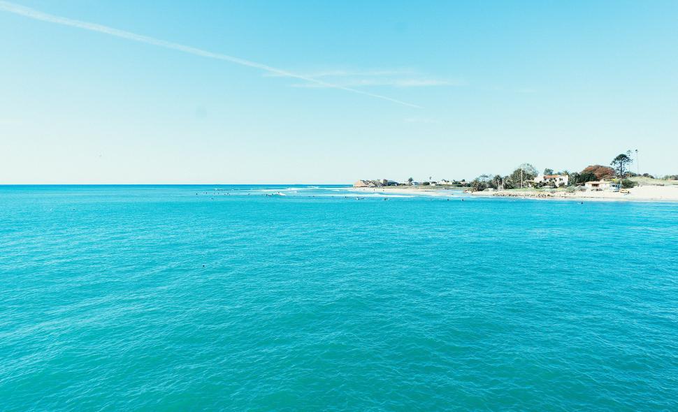 Free Image of A View of the Ocean From a Boat 