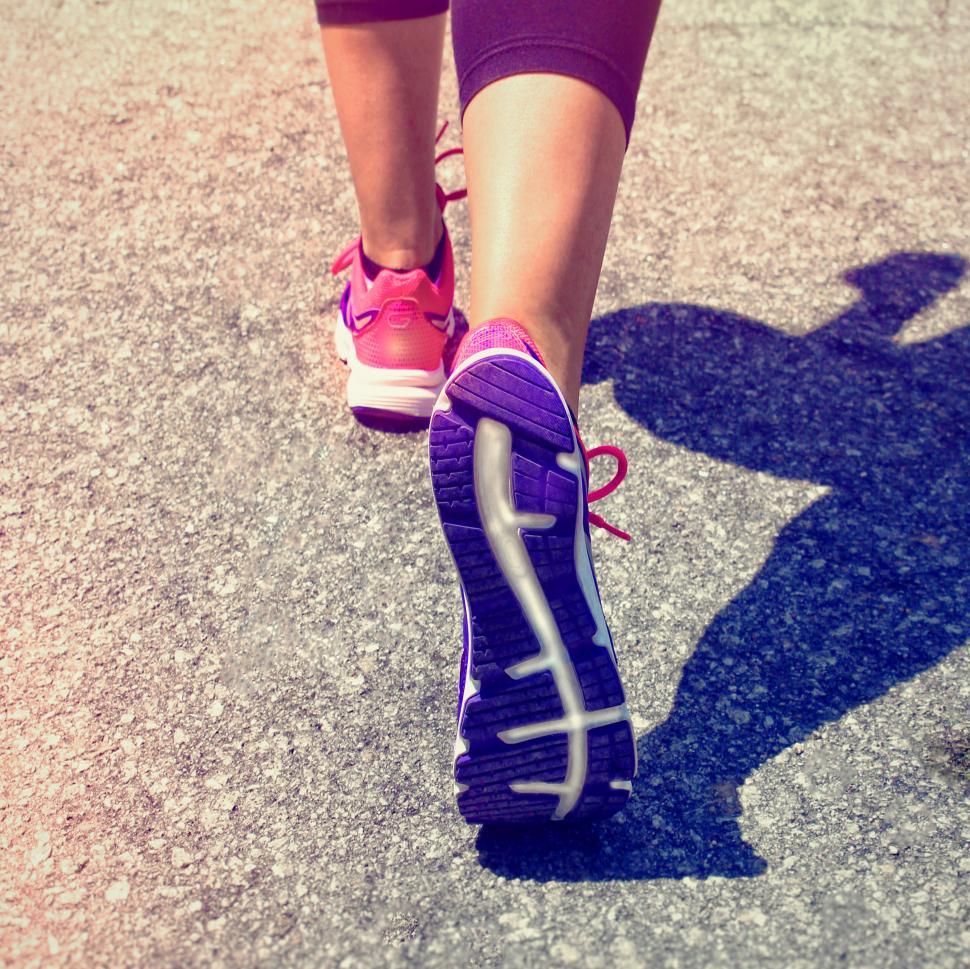 Free Image of Female Runner Feet - Running on the Road - Women Fitness 