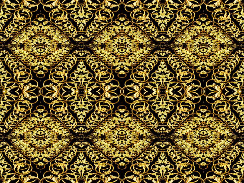 Free Image of Golden symmetry background pattern 