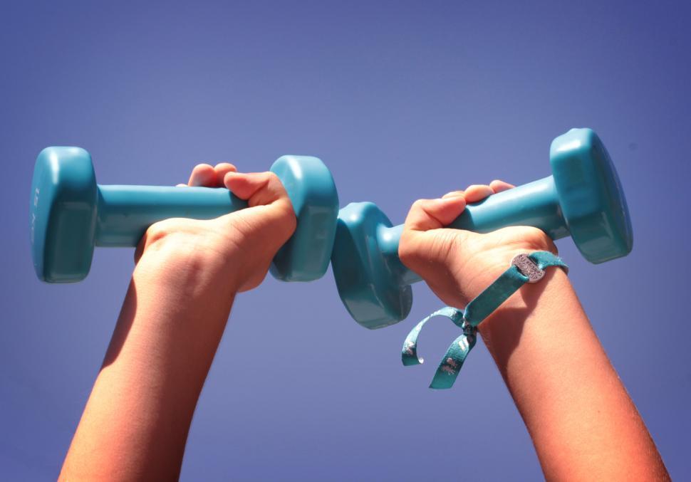 Free Image of Weightlifting - Two Plastic Coated Dumbbells 