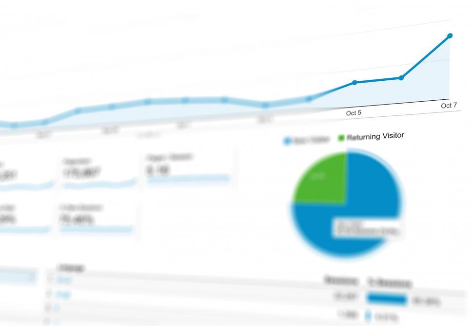 Free Image of Large Screen Displaying Pie Chart Analysis 