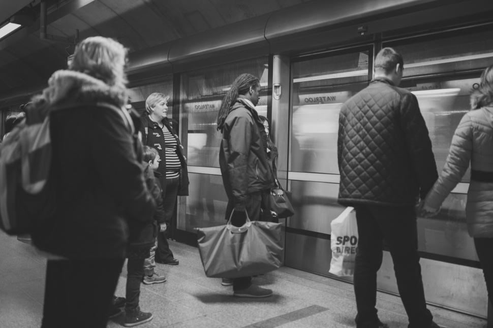 Free Image of People Waiting for a Train 