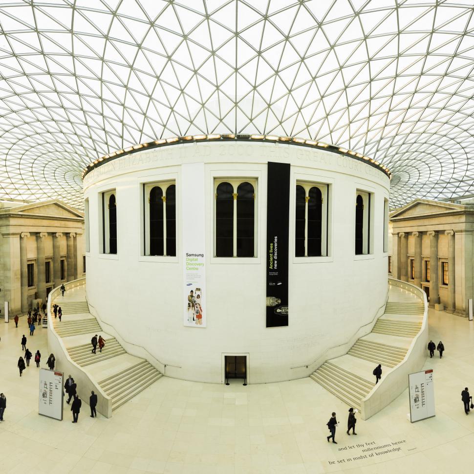 Free Image of Group of People Standing Inside Building 