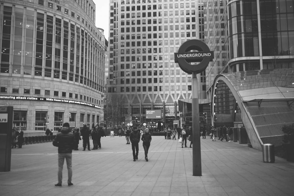 Free Image of People Walking in a City 