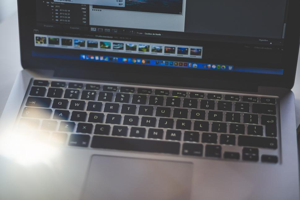 Free Image of Open Laptop Computer on Desk 
