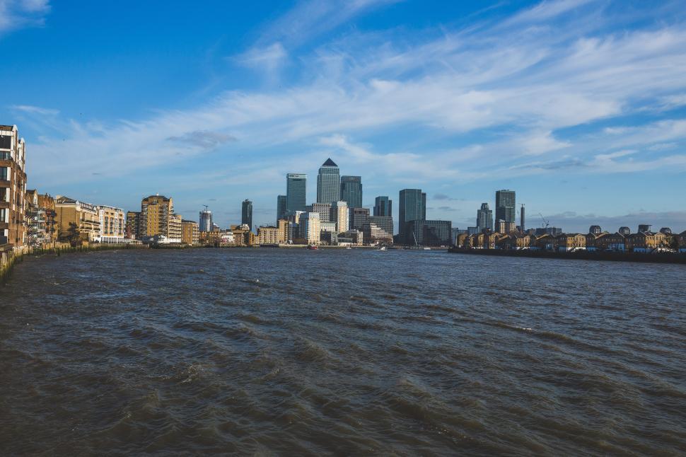 Free Image of City View From Boat on Water 