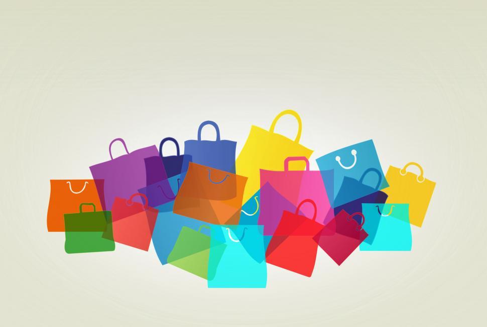 Free Image of Colorful Shopping and Gift Bags - With Copyspace 