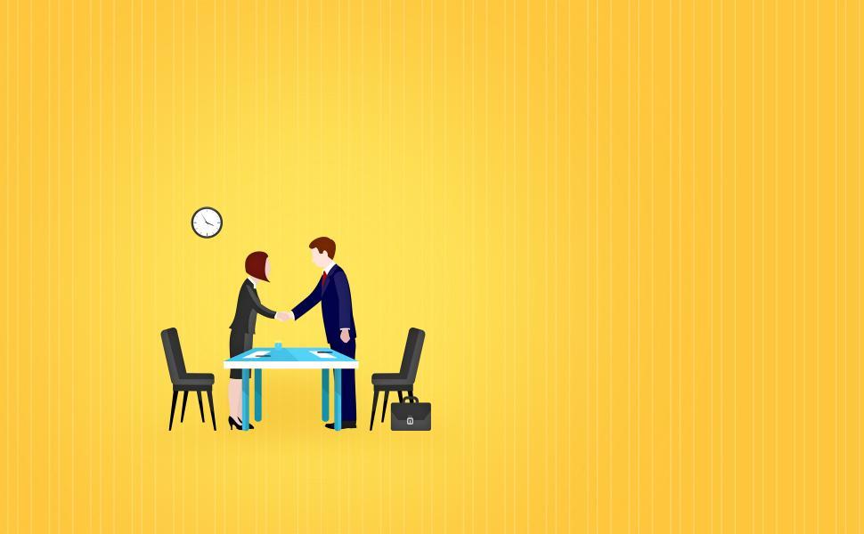 Free Image of Job interview - Illustration with Copyspace 