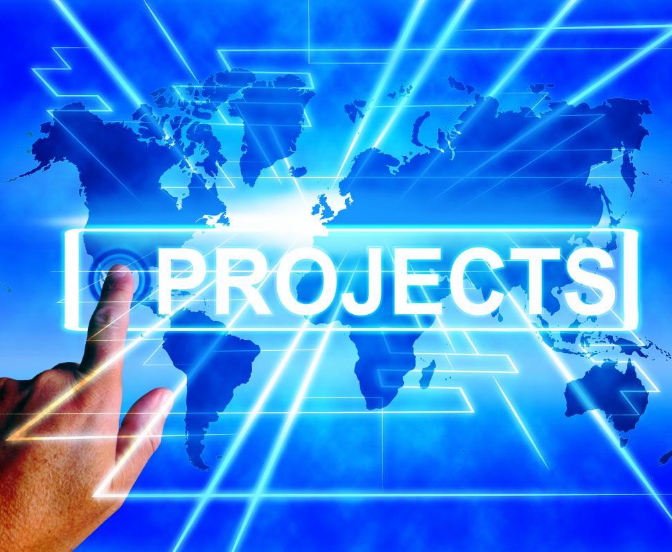 Free Image of Projects Map Displays Worldwide or Internet Task or Activity 