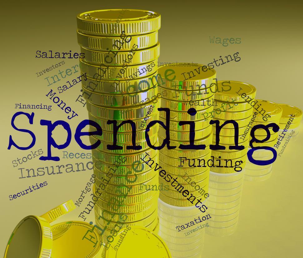 Free Image of Spending Word Shows Shopping Words And Bought 