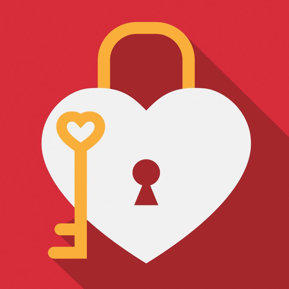 Free Image of Hearts Lock Shows Valentines Day And Romance 