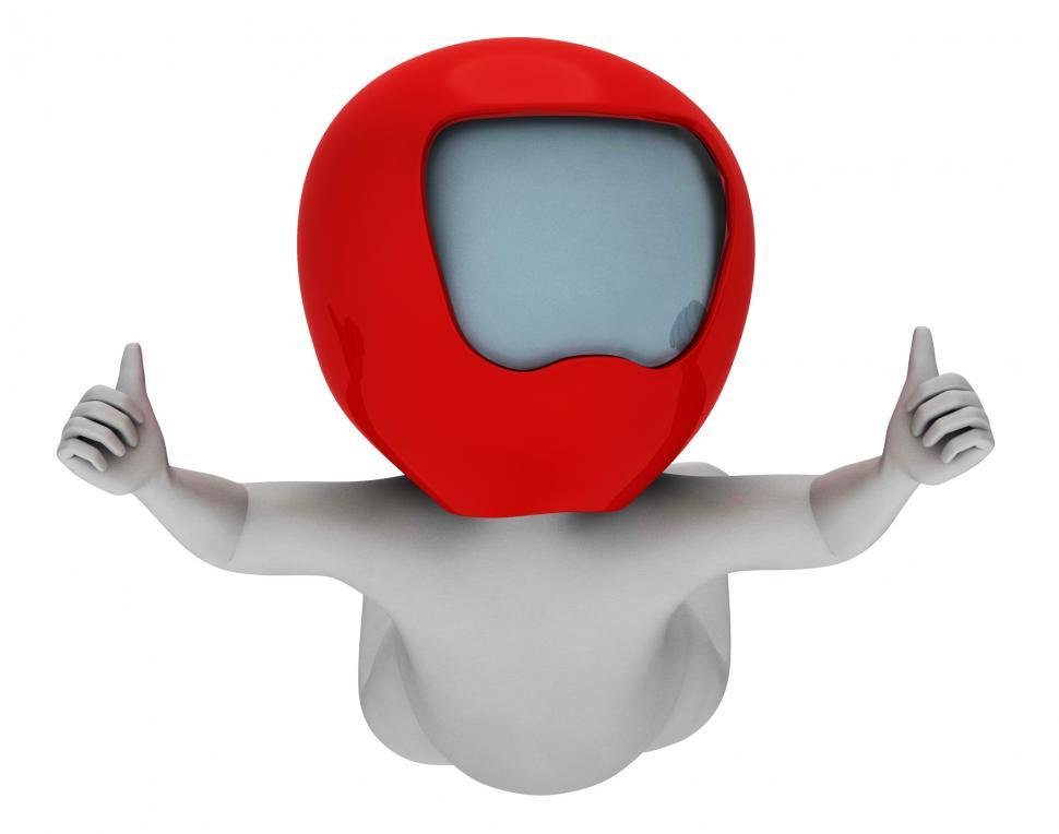 Free Image of Character Skydiving Means Free Falling And Man 3d Rendering 