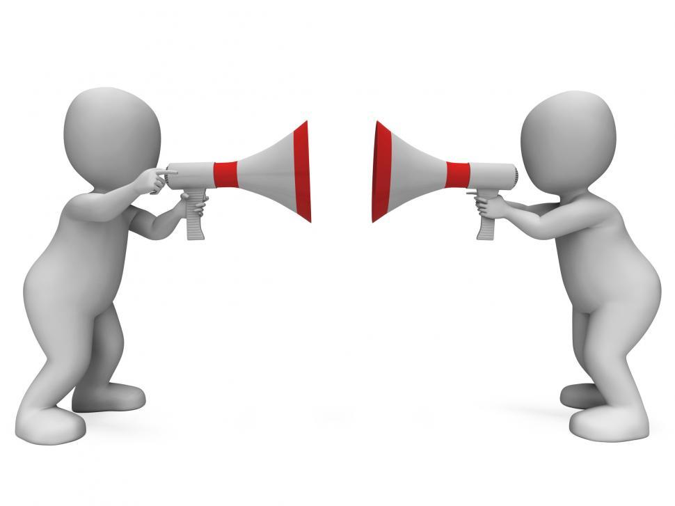 Free Image of Arguing Characters Shows Disagreement Discussion Or Dispute 