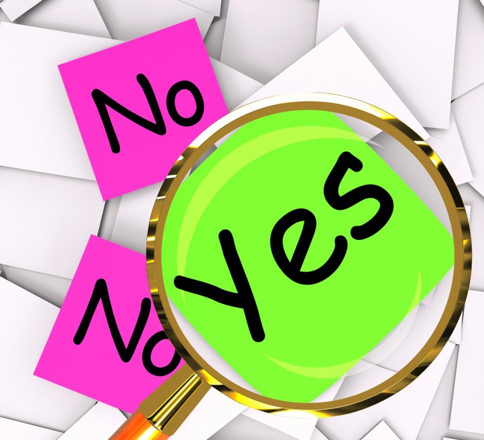Free Image of Yes No Post-It Papers Mean Answers Affirmative Or Negative 